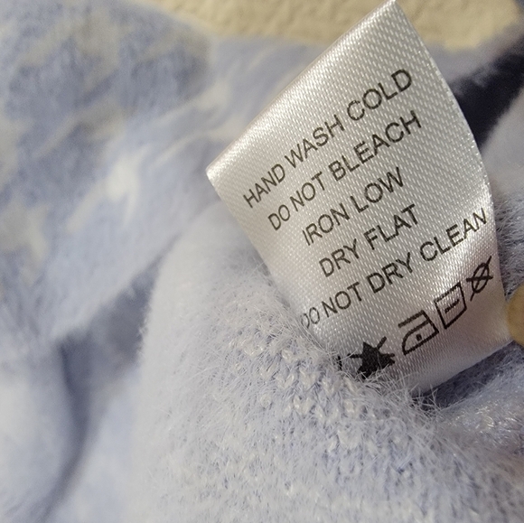 Haute Monde Blue and White Houndstooth Knit Skirt Size Small - Picture 11 of 12